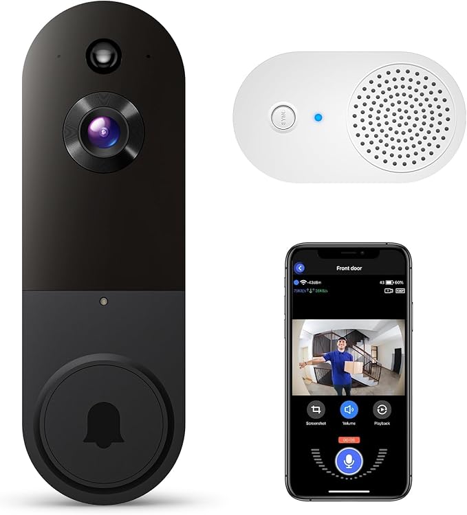 1080P Smart Video Doorbell Camera, Intelligent AI